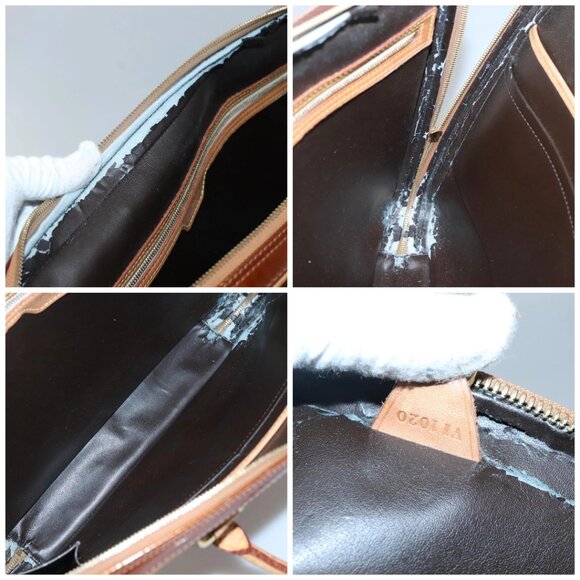 LOUIS VUITTON Monogram Vernis Van Damme Hand Bag Bronze - Picture 14 of 15